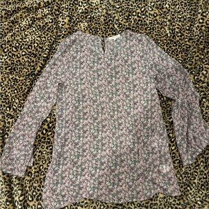 Indigo Soul Pink and White Floral Blouse